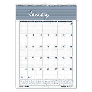 AbilityOne 7510016935081 SKILCRAFT 12-Month Wall Calendar, 15.5 x 22, White/Blue/Gray Sheets, 12-Month (Jan to Dec): 2024 View Product Image