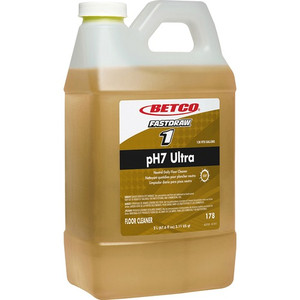 Betco FastDraw 1 pH7 Ultra Floor Cleaner - For Floor - Concentrate - 67.6 fl oz (2.1 quart) - Lemon Scent - Yellow Bottle Product Image 
