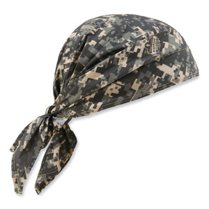 ergodyne Chill-Its 6710CT Cooling PVA Tie Bandana Triangle Hat, One Size Fits Most, Camo, Ships in 1-3 Business Days (EGO12582) View Product Image