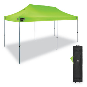 ergodyne Shax 6015 Heavy-Duty Pop-Up Tent, Single Skin, 10 ft x 20 ft, Polyester/Steel, Lime, Ships in 1-3 Business Days (EGO12915) View Product Image