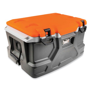 ergodyne Chill-Its 5171 48-Quart Industrial Hard Sided Cooler, Orange/Gray, 20/Pallet, Ships in 1-3 Business Days (EGO13173) View Product Image