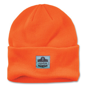 ergodyne N-Ferno 6806 Cuffed Rib Knit Winter Hat, One Size Fits Most, Orange, Ships in 1-3 Business Days (EGO16807) View Product Image