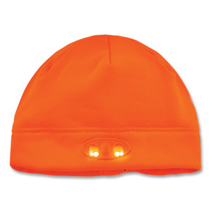 ergodyne N-Ferno 6804 Skull Cap Winter Hat with LED Lights, One Size Fits Most, Orange, Ships in 1-3 Business Days (EGO16804) View Product Image