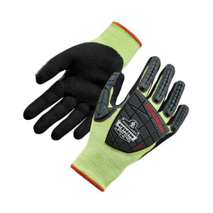 ergodyne ProFlex 7141 ANSI A4 DIR Nitrile-Coated CR Gloves, Lime, Small, 72 Pairs/Pack, Ships in 1-3 Business Days (EGO17832) View Product Image