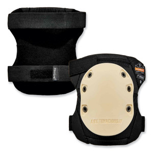 ergodyne ProFlex 325HL Non-Marring Rubber Cap Knee Pads, Hook and Loop Closure, One Size, Tan Cap, Pair, Ships in 1-3 Business Days (EGO18326) View Product Image