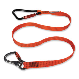 ergodyne Squids 3149 Tool Lanyard with XL + Swivel Carabiners, 80 lb Max Work Capacity, 76", Orange/Black, Ships in 1-3 Business Days (EGO19149) View Product Image