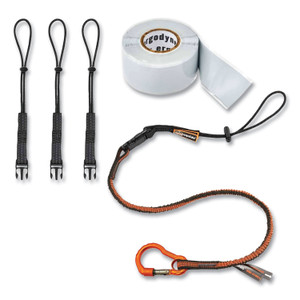 ergodyne Squids 3181 Tool Tethering Kit, 5 lb Max Working Capacity, 38" to 48" Long, Orange/Gray and Black, Ships in 1-3 Business Days (EGO19651) View Product Image