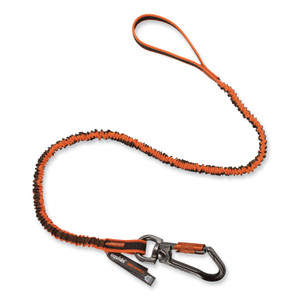 ergodyne Squids 3109F(x) Tool Lanyard, Swiveling Aluminum Carabiner + Loop, 25 lb Max Working Capacity, 38" to 48" Long View Product Image