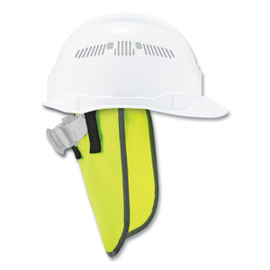 ergodyne GloWear 8006 Hi-Vis Hard Hat Neck Shade, 12.25 x 10.5, Lime, Ships in 1-3 Business Days (EGO29063) View Product Image