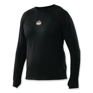 ergodyne N-Ferno 6435 Midweight Long Sleeve Base Layer Shirt, 3X-Large, Black, Ships in 1-3 Business Days (EGO40207) View Product Image