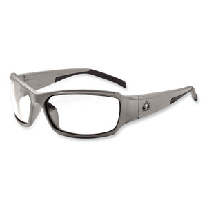 ergodyne Skullerz Thor Safety Glasses, Matte Gray Nylon Impact Frame, Clear Polycarbonate Lens, Ships in 1-3 Business Days (EGO51100) View Product Image