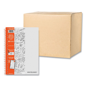 Roaring Spring Whitelines Notebook, Dotted Rule (5 mm), Gray/Orange Cover, (70) 8.25 x 5.75 Sheets, 12/Carton View Product Image