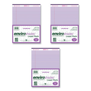 Roaring Spring Enviroshades Legal Notepads, 50 Orchid 8.5 x 11.75 Sheets, 72 Notepads/Carton, Ships in 4-6 Business Days (ROA74140CS) View Product Image