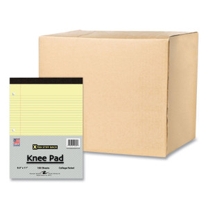 Roaring Spring Stiff-Back Pad, Medium/College Rule, 100 Canary 8.5 x 11 Sheets, 36/Carton View Product Image
