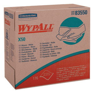 (BOX/176) WYPALL X50 WIPERS WHITE 8.34" X 12.5" View Product Image