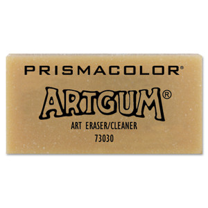 Prismacolor ARTGUM Eraser, For Pencil Marks, Rectangular Block, Large, Off White, Dozen (SAN73030) View Product Image