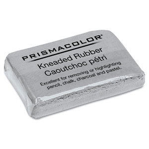 Prismacolor Design Kneaded Rubber Art Eraser, For Pencil Marks, Rectangular Block, Large, Gray (SAN70531) View Product Image