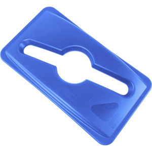 Rubbermaid Commercial Slim Jim Recycling Container Combo Top - Rectangular - Blue Product Image 
