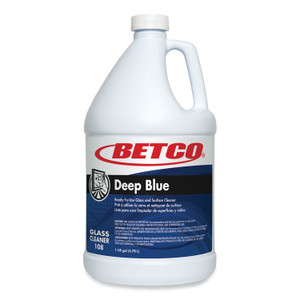 Betco Deep Blue Glass and Surface Cleaner, Pleasant Scent, 1 gal Bottle, 4/Carton View Product Image