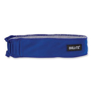 ergodyne Chill-Its 6605 High-Perform Terry Cloth Sweatband, Cotton Terry Cloth, One Size Fits Most, Blue, Ships in 1-3 Business Days (EGO12425) View Product Image