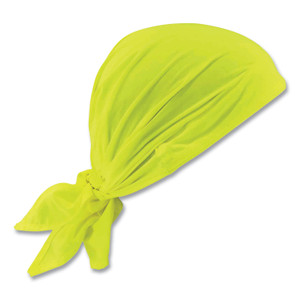ergodyne Chill-Its 6710CT Cooling PVA Tie Bandana Triangle Hat, One Size Fits Most, Lime, Ships in 1-3 Business Days (EGO12586) View Product Image