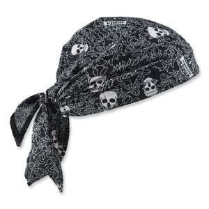 ergodyne Chill-Its 6710CT Cooling PVA Tie Bandana Triangle Hat, One Size Fits Most, Skulls, Ships in 1-3 Business Days (EGO12589) View Product Image