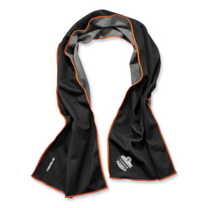 ergodyne Chill-Its 6602MF Evaporative Microfiber Cooling Towel, 40.9 x 9.8, One Size, Microfiber, Black, Ships in 1-3 Business Days (EGO12668) View Product Image