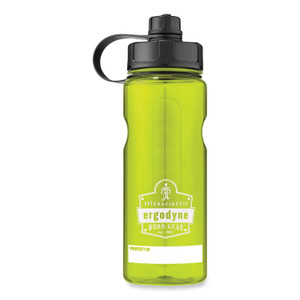 ergodyne Chill-Its 5151 Plastic Wide Mouth Water Bottle, 34 oz, Lime, Ships in 1-3 Business Days (EGO13153) View Product Image