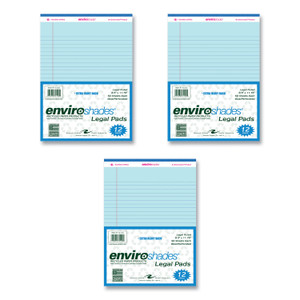 Roaring Spring Enviroshades Legal Notepads, 50 Blue 8.5 x 11.75 Sheets, 72 Notepads/Carton, Ships in 4-6 Business Days (ROA74120CS) View Product Image