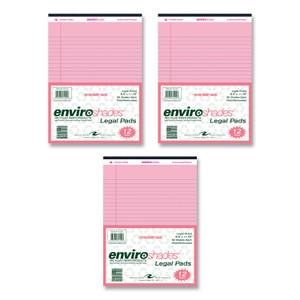 Roaring Spring Enviroshades Legal Notepads, 50 Pink 8.5 x 11.75 Sheets, 72 Notepads/Carton, Ships in 4-6 Business Days (ROA74150CS) View Product Image