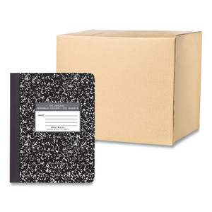 Roaring Spring Hardcover Marble Composition Book, Wide/Legal Rule, Black Marble Cover, (100) 9.75 x 7.5 Sheets, 12/Carton View Product Image