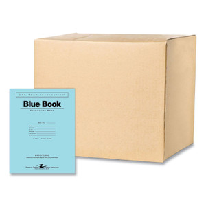 Roaring Spring Recycled Exam Book, Wide/Legal Rule, Blue Cover, (8) 11 x 8.5 Sheets, 500/Carton View Product Image