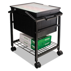 Advantus Heavy-Duty File Shuttle, Metal, 1 Shelf, 17.13" x 14.25" x 20", Black View Product Image