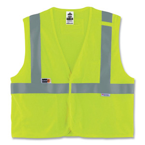 ergodyne GloWear 8260FRHL Class 2 FR Safety Hook and Loop Vest, Modacrylic/Kevlar, 4X-Large/5X-Large, Lime View Product Image