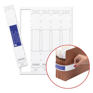 Smead Viewables Pocket Label Pulls, 1.63 x 10.13, White, 5/Sheet, 9 Sheets/Pack View Product Image