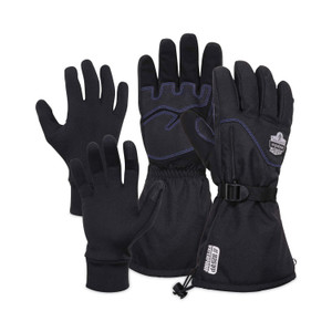 ergodyne ProFlex 825WP Thermal Waterproof Winter Work Gloves, Black, Medium, Pair, Ships in 1-3 Business Days (EGO17603) View Product Image