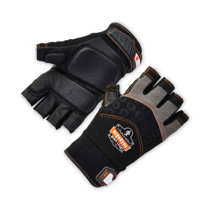 ergodyne ProFlex 900 Half-Finger Impact Gloves, Black, 2X-Large, Pair, Ships in 1-3 Business Days (EGO17696) View Product Image