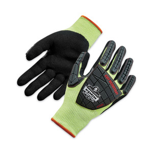 ergodyne ProFlex 7141 ANSI A4 DIR Nitrile-Coated CR Gloves, Lime, Small, Pair, Ships in 1-3 Business Days (EGO17912) View Product Image