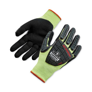 ergodyne ProFlex 7141 ANSI A4 DIR Nitrile-Coated CR Gloves, Lime, Large, Pair View Product Image