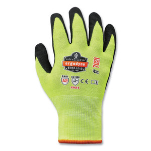 ergodyne ProFlex 7021 Hi-Vis Nitrile-Coated CR Gloves, Lime, Medium Pair View Product Image