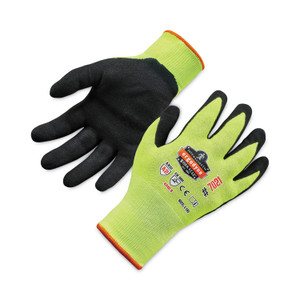 ergodyne ProFlex 7021 Hi-Vis Nitrile-Coated CR Gloves, Lime, Large, Pair, Ships in 1-3 Business Days (EGO17964) View Product Image