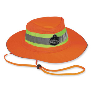 ergodyne GloWear 8935 Hi-Vis Ranger Sun Hat, Polyester, Small/Medium, Orange, Ships in 1-3 Business Days (EGO23257) View Product Image