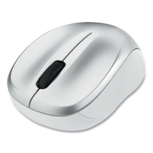 Verbatim Silent Wireless Blue LED Mouse, 2.4 GHz Frequency/32.8 ft Wireless Range, Left/Right Hand Use, Silver (VER99777) View Product Image