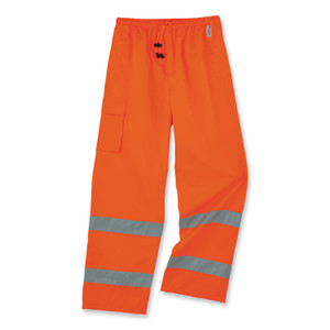 ergodyne GloWear 8915 Class E Hi-Vis Rain Pants, Medium, Orange, Ships in 1-3 Business Days (EGO24413) View Product Image