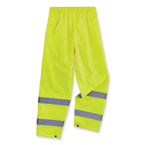 ergodyne GloWear 8916 Class E Lightweight Hi-Vis Rain Pants, 2X-Large, Lime, Ships in 1-3 Business Days (EGO25346) View Product Image