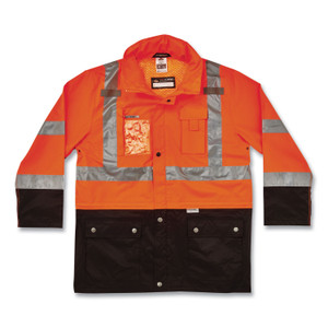 ergodyne GloWear 8386 Class 3 Hi-Vis Outer Shell Jacket, Polyester, Large, Orange View Product Image