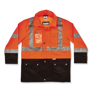 ergodyne GloWear 8386 Class 3 Hi-Vis Outer Shell Jacket, Polyester, 3X-Large, Orange View Product Image