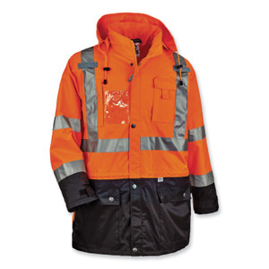 ergodyne GloWear 8386 Class 3 Hi-Vis Outer Shell Jacket, Polyester, 5X-Large, Orange View Product Image