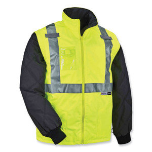 ergodyne GloWear 8287 Class 2 Hi-Vis Jacket with Removable Sleeves, Medium, Lime, Ships in 1-3 Business Days (EGO25493) View Product Image