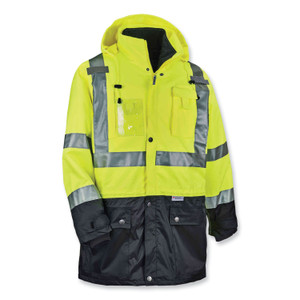 ergodyne GloWear 8388 Class 3/2 Hi-Vis Thermal Jacket Kit, 3X-Large, Lime, Ships in 1-3 Business Days (EGO25537) View Product Image